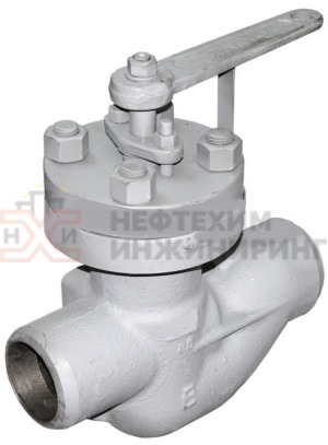 Клапан регулирующий под приварку ручной Т-36б Ду 150 Ру 64 кгс/см²  Т300 °С, корпус ст. 25Л