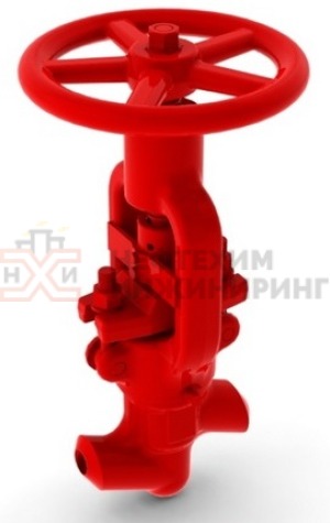 Клапан (вентиль) запорный под приварку ручной 1с-15-5 Ду 50 Ру 137 кгс/см²  Т560 °С, корпус ст. 12Х1МФ