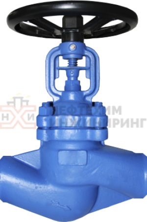 Клапан запорный сильфонный под приварку ручной 15нж66п Ду 25 Ру 16 кгс/см² УХЛ1, корпус ст. 12Х18Н9ТЛ, класс герметичности «А» по ГОСТ 9544-2015