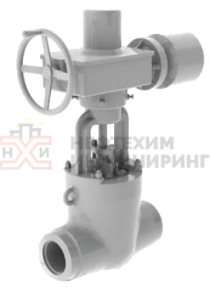 Задвижка запорная под приварку с электроприводом (ПЭМ-В34-1000-25-36М) 881-100-ЭЧ Ду 100 Ру 250 кгс/см²  Т545 °С, корпус ст. 15Х1М1Ф