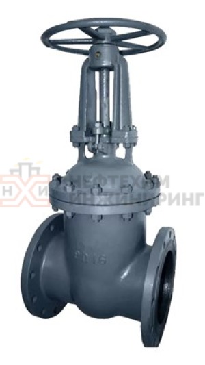 Задвижка клиновая литая с выдвижным шпинделем фланцевая ручная 30с41нж Ду 150 Ру 16 кгс/см² У1, корпус ст. 20Л, класс герметичности «А» по ГОСТ 9544-2015