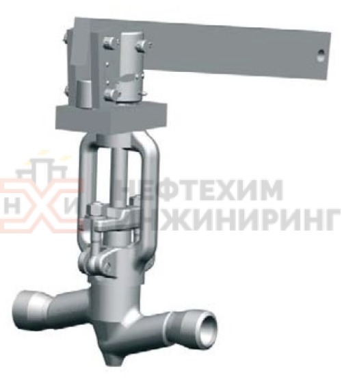Клапан регулирующий под приварку под электропривод (МЭО-40/10-0,25У-87) 751-10-Р DN 10 PN 10,0 МПа Т250 °С, корпус ст. 25Л
