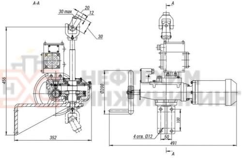 Колонковый электропривод 821-КЭ-0а
