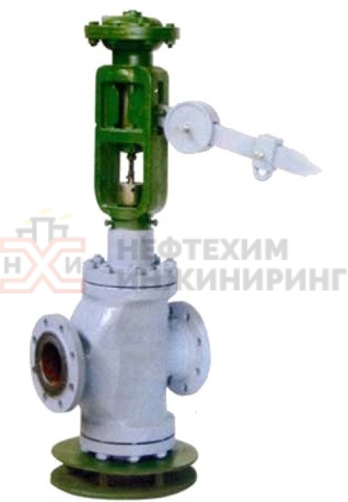 Регулятор давления фланцевый "после себя" нормально открытый 21с10нж DN 150 PN 1,6 МПа У1, корпус ст. 25Л