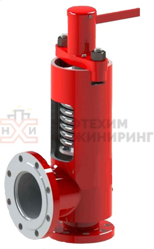Клапан предохранительный фланцевый Т-32мс-2 DN 80 PN 6,4 МПа Т425 °С, корпус ст. 20