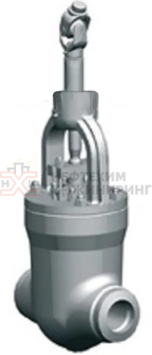 Задвижка запорная под приварку ручная 884-250-Г DN 250 PN 28,4 МПа Т510 °С, корпус ст. 15Х1М1Ф