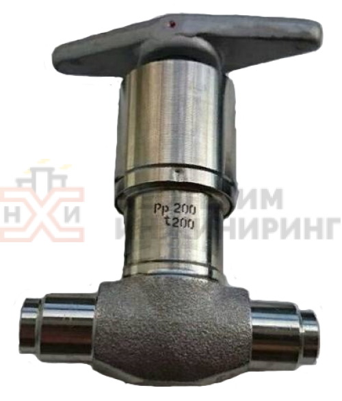 Клапан запорный сильфонный под приварку ручной НХИ26410-010 DN 10 PN 20,0 МПа Тmax +200 °С, корпус ст. 08Х18Н10Т(12Х18Н10Т), класс герметичности «А» по ГОСТ 9544-2015