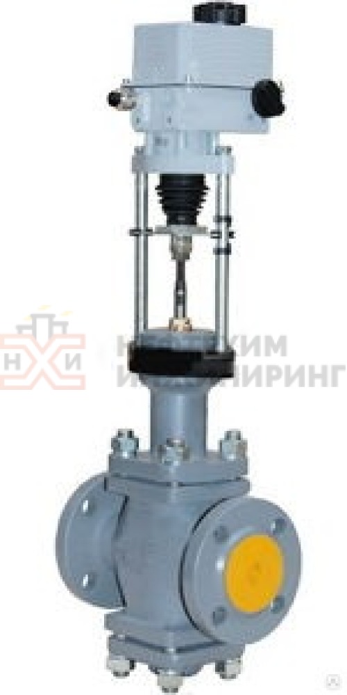 Клапан регулирующий двухседельный фланцевый 25нж998нж DN 80 PN 6,3 Мпа УХЛ1 с ЭИМ, корпус ст. 12Х18Н9ТЛ