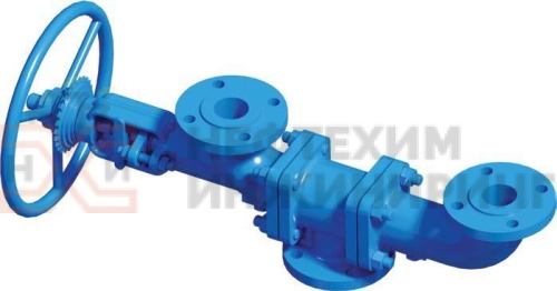 Переключающее устройство ПУ 200-16-02нж1 23нж16нж1 DN 200 PN 1,6 МПа УХЛ1, корпус ст. 12Х18Н12М3ТЛ, класс герметичности «А» по ГОСТ 9544-2015