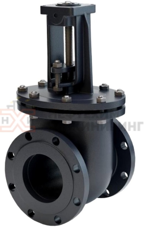 Задвижка параллельная литая с выдвижным шпинделем фланцевая под электропривод 30ч906бр DN 350 PN 1,0 МПа У3, корпус чугун, класс герметичности «D» по ГОСТ 9544-2015