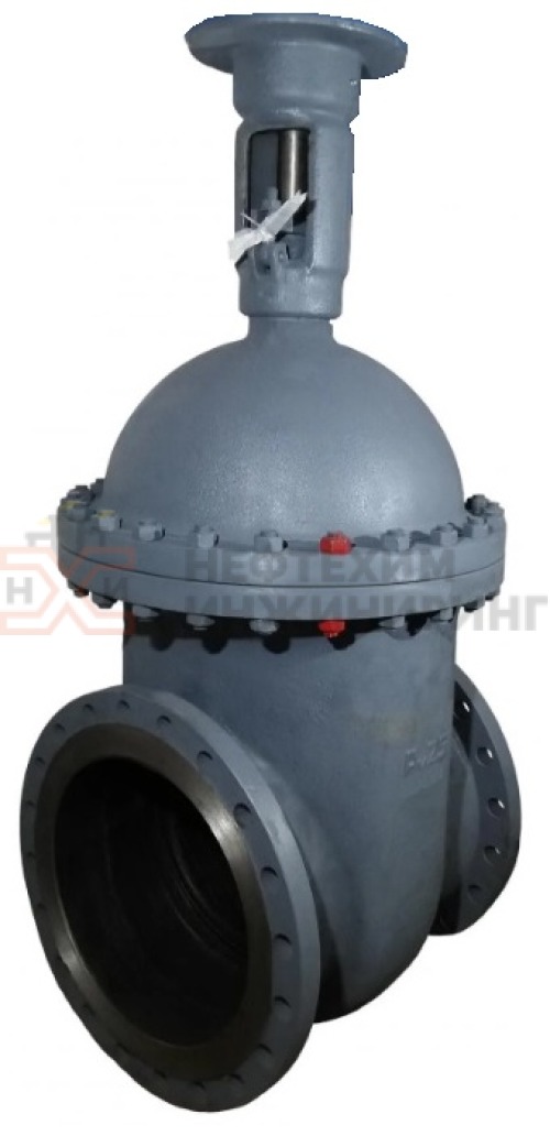 Задвижка клиновая литая с невыдвижным шпинделем фланцевая под электропривод 30с927нж DN 600 PN 2,5 МПа У1, корпус ст. 20Л, класс герметичности «А» по ГОСТ 9544-2015