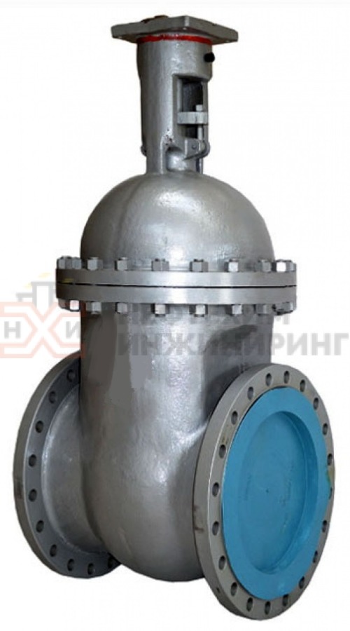 Задвижка клиновая литая с невыдвижным шпинделем фланцевая под электропривод 30с927нж DN 600 PN 2,5 МПа У1, корпус ст. 20Л, класс герметичности «А» по ГОСТ 9544-2015