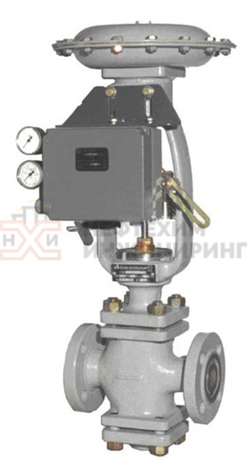 Клапан регулирующий двухседельный фланцевый "после себя" нормально открытый 25с48нж DN 150 PN 6,3 МПа У1 (Kvy - ? м³/ч) с МИМ, корпус ст. 25Л