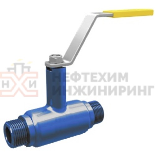 Кран шаровой цельносварной проходной неполнопроходной цапковый ручной КШ-Ц.П.НП.Ц.Р.НХИ.050/040.040.02.ХЛ1 DN 50/40 PN 4,0 МПа, корпус ст. 09Г2С, класс герметичности «А» по ГОСТ 9544-2015