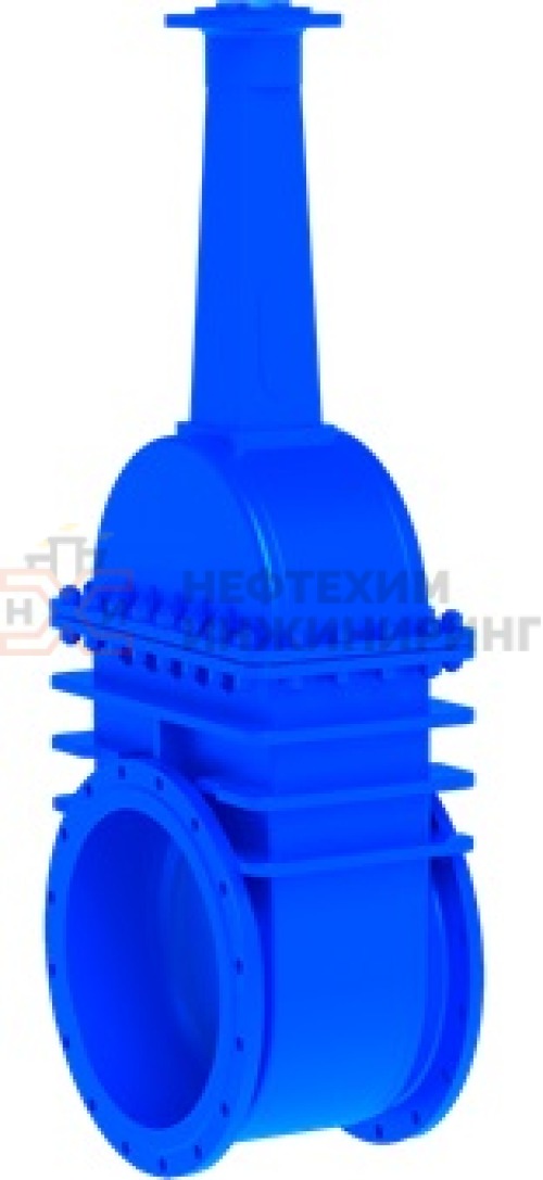 Задвижка клиновая штампосварная с выдвижным шпинделем фланцевая под электропривод 30нж947нж DN 1000 PN 0,4 МПа УХЛ1, корпус ст. 12Х18Н10Т, класс герметичности «С» по ГОСТ 9544-2015