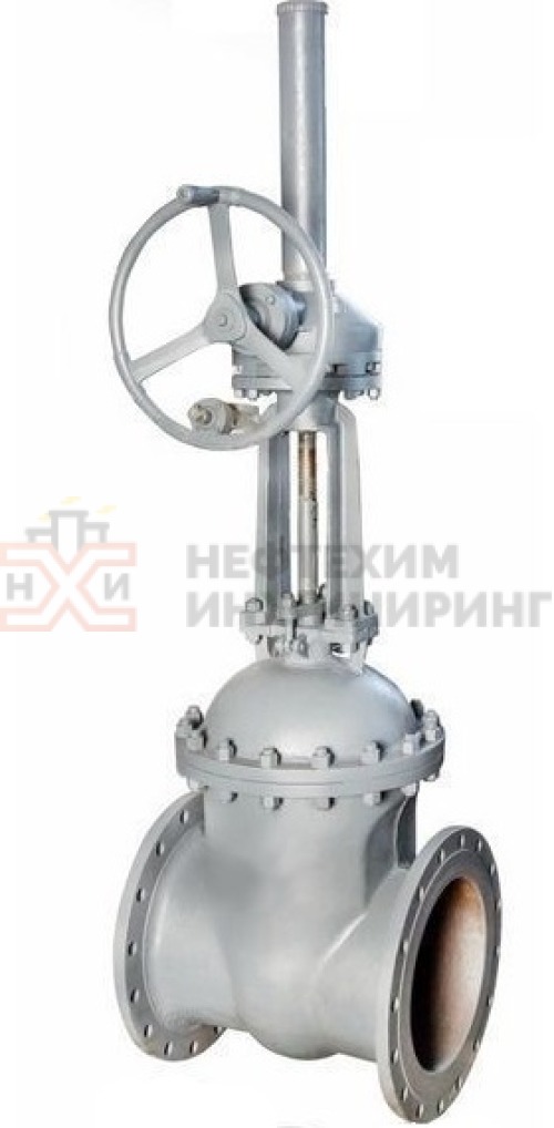 Задвижка клиновая литая с выдвижным шпинделем фланцевая с редуктором 30с564нж DN 500 PN 2,5 МПа У1, корпус ст. 20Л, класс герметичности «А» по ГОСТ 9544-2015