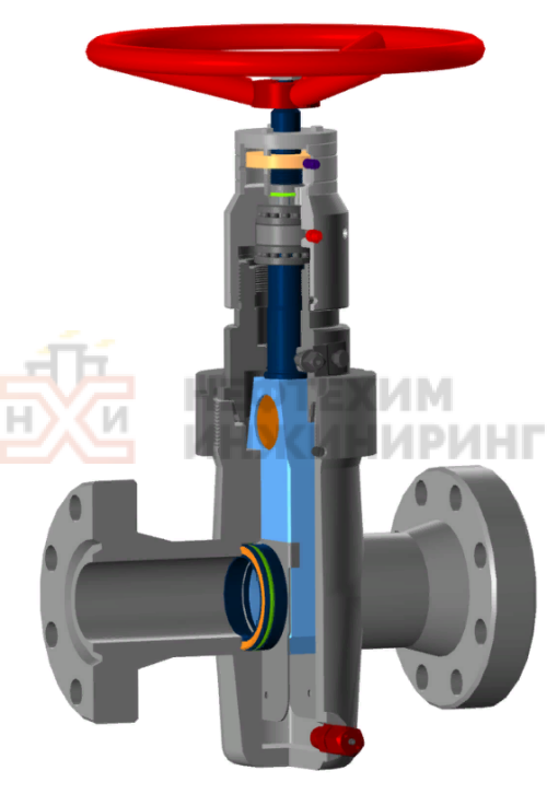 Задвижка шиберная маслозаполненная фланцевая ручная ЗМС-65х21/35ф DN 65 (2 ⁹⁄₁₆") Pр 21/35 МПа (3000/5000 psi) ХЛ1/УХЛ1, класс герметичности «А» по ГОСТ 9544-2015
