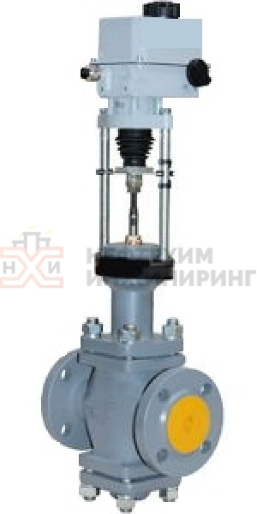 Клапан регулирующий двухседельный фланцевый 25с998нж DN 40 PN 6,3 Мпа У1 с ЭИМ, корпус ст. 25Л
