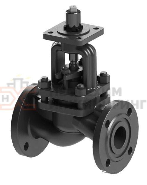 Клапан запорный сальниковый фланцевый под электропривод 15с922нж DN 100 PN 4,0 МПа У1, корпус ст. 25Л, класс герметичности «А» по ГОСТ 9544-2015