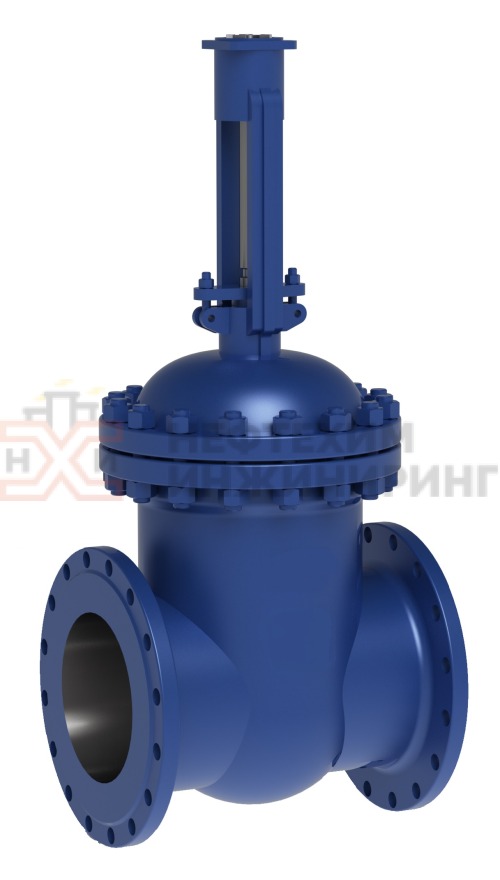 Задвижка клиновая литая с выдвижным шпинделем фланцевая под электропривод 30лс941нж DN 700 PN 1,6 МПа ХЛ1, корпус ст. 20ГЛ, класс герметичности «А» по ГОСТ 9544-2015