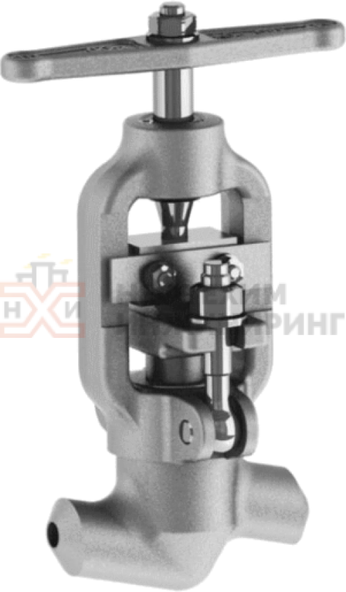 Клапан (вентиль) запорный под приварку ручной 1456-10-0 DN 10 PN 10,0 МПа Т250 °С, корпус ст. 20