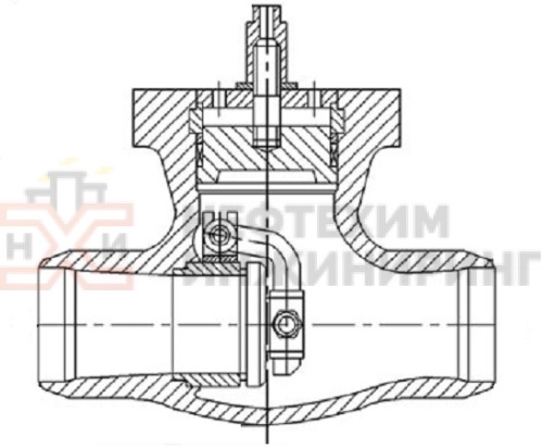 Клапан обратный под приварку Т-122бс DN 150 PN 10,0 МПа Т300 °С, корпус ст. 25Л