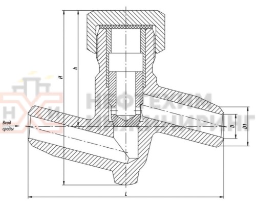Клапан обратный под приварку 3с-6-4 DN 50 PN 10,0 МПа Т350 °С, корпус ст. 20