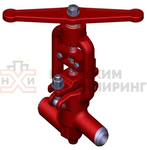 Клапан регулирующий под приварку ручной 10с-1 DN 10 PN 10,0 МПа Т450 °С, корпус ст. 20