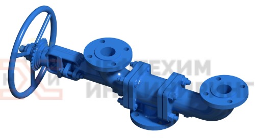 Переключающее устройство ПУ 50-40-06хл1 23лс17нж DN 50 PN 4,0 МПа ХЛ1, корпус ст. 20ГЛ, класс герметичности «А» по ГОСТ 9544-2015