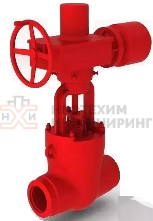 Задвижка запорная под приварку с электроприводом (795-Э-0) 882-250-Э DN 250 PN 23,5 МПа Т250 °С, корпус ст. 15ГС