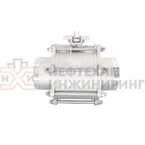 Кран шаровой разборный проходной полнопроходной под приварку с редуктором КШ-Р.П.ПП.П.РД.НХИ.150.016.03.УХЛ1 DN 150 PN 1,6 МПа, корпус ст. 08Х17Н13М2, класс герметичности «А» по ГОСТ 9544-2015