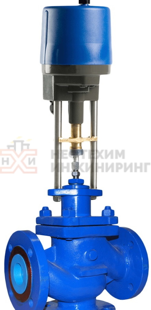 Клапан регулирующий трехходовой фланцевый 23нж647нж DN 20 PN 1,6 Мпа УХЛ1 с МИМ,, корпус ст. 12Х18Н9ТЛ