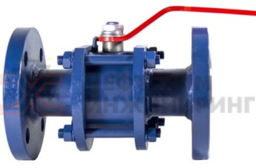 Кран шаровой разборный проходной неполнопроходной фланцевый ручной КШ-Р.П.НП.Ф.Р.НХИ.065/050.040.02.ХЛ1 DN 65/50 PN 4,0 МПа, корпус ст. 09Г2С, класс герметичности «А» по ГОСТ 9544-2015