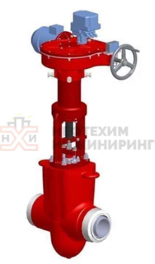 Клапан регулирующий под приварку с электроприводом (793-ЭР-0I) 977-175-ЭА-01 DN 175 PN 13,7 МПа Т560 °С, корпус ст. 15Х1М1ФЛ