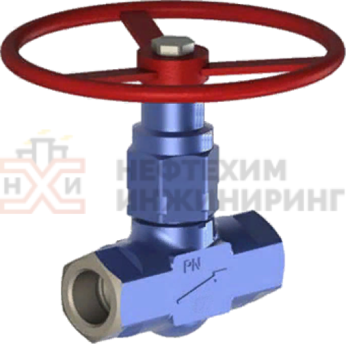 Клапан запорный сальниковый муфтовый ручной 15с26нж DN 15 PN 40,0 МПа У1, корпус ст. 20, класс герметичности «А» по ГОСТ 9544-2015