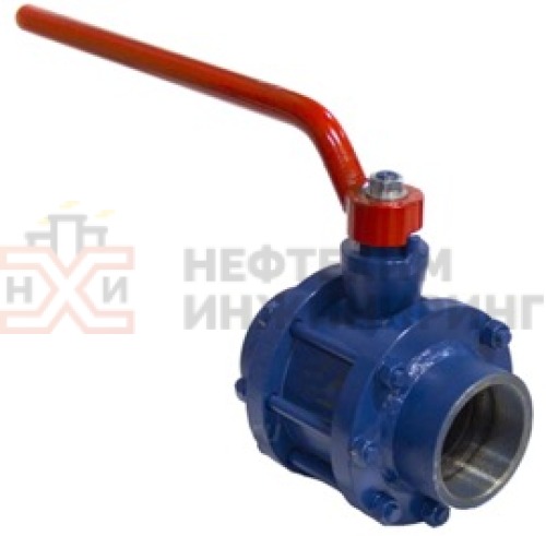 Кран шаровой разборный проходной полнопроходной муфтовый ручной КШ-Р.П.ПП.М.Р.НХИ.050.063.02.ХЛ1 DN 50 PN 6,3 МПа, корпус ст. 09Г2С, класс герметичности «А» по ГОСТ 9544-2015