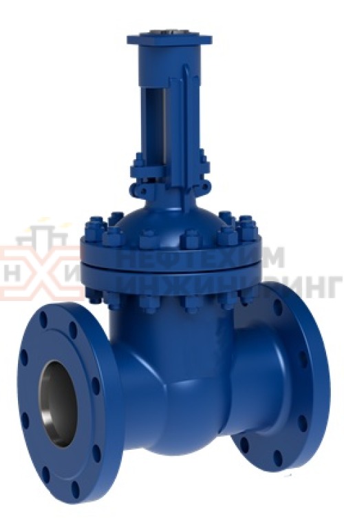 Задвижка клиновая литая с выдвижным шпинделем фланцевая под электропривод 30лс999нж DN 150 PN 2,5 МПа ХЛ1, корпус ст. 20ГЛ, класс герметичности «А» по ГОСТ 9544-2015