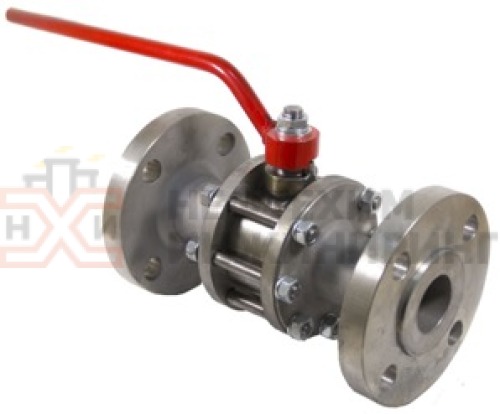Кран шаровой разборный проходной полнопроходной фланцевый ручной КШ-Р.П.ПП.Ф.Р.НХИ.125.100.03.УХЛ1 DN 125 PN 10,0 МПа, корпус ст. 12Х18Н10Т, класс герметичности «А» по ГОСТ 9544-2015