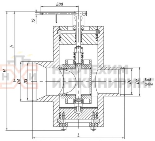 Клапан регулирующий под приварку с электроприводом (МЭО-250/25-0,25У-99К) 18с-2-4-3 DN 150 PN 2,5 МПа Т450 °С, корпус ст. 20