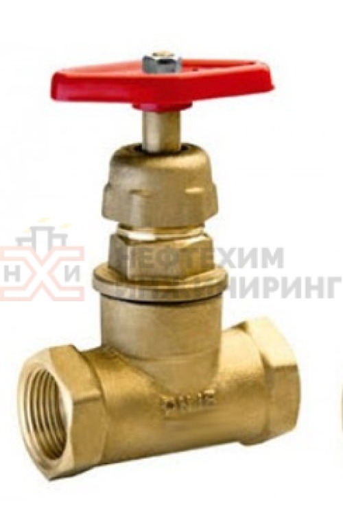 Клапан запорный сальниковый муфтовый ручной 15б1п DN 32 PN 1,6 МПа УХЛ4, корпус латунь, класс герметичности «А» по ГОСТ 9544-2015