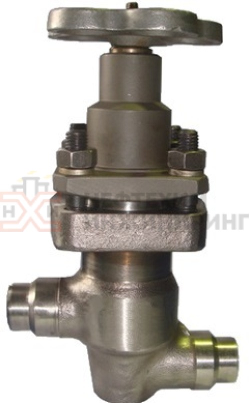 Клапан запорный сильфонный под приварку ручной 14нж17ст DN 80 PN 1,0 МПа УХЛ1, корпус ст. 12Х18Н10Т, класс герметичности «В» по ГОСТ 9544-2015