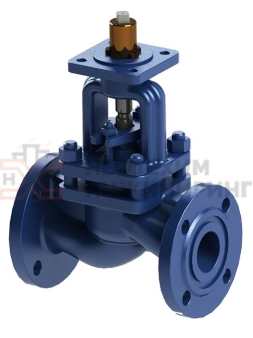 Клапан запорный сальниковый фланцевый под электропривод 15лс922нж DN 40 PN 4,0 МПа ХЛ1, корпус ст. 09Г2С, класс герметичности «А» по ГОСТ 9544-2015