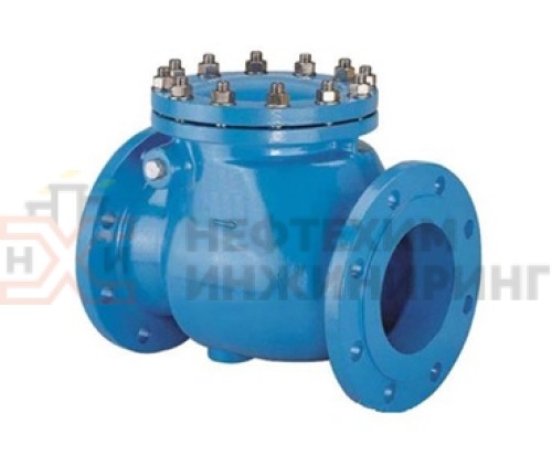 Клапан обратный поворотный фланцевый 19нж19нж DN 80 PN 16,0 МПа УХЛ1, корпус ст. 12Х18Н9ТЛ