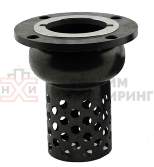 Клапан обратный приемный с сеткой фланцевый 16ч42р DN 400 PN 0,25 МПа У3, корпус чугун