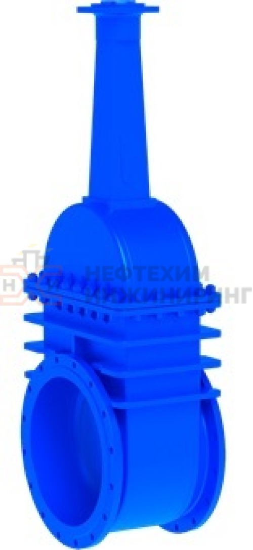 Задвижка клиновая штампосварная с выдвижным шпинделем фланцевая с редуктором 30нж547нж DN 1200 PN 0,4 МПа УХЛ1, корпус ст. 12Х18Н10Т, класс герметичности «С» по ГОСТ 9544-2015