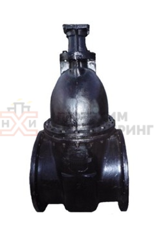 Задвижка параллельная литая с выдвижным шпинделем фланцевая под электропривод 30ч906бр DN 400 PN 1,0 МПа У3, корпус чугун, класс герметичности «D» по ГОСТ 9544-2015