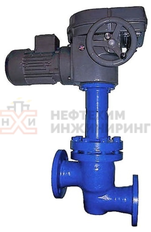Клапан запорный сильфонный фланцевый под электропривод 14нж917ст DN 100 PN 1,0 МПа УХЛ1, корпус ст. 12Х18Н10Т, класс герметичности «В» по ГОСТ 9544-2015