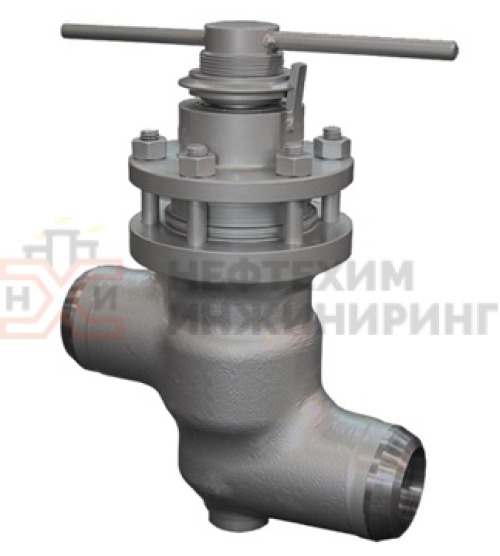 Клапан запорный сильфонный под приварку ручной 14с17п DN 100 PN 1,0 МПа У1, корпус ст. 20, класс герметичности «А» по ГОСТ 9544-2015