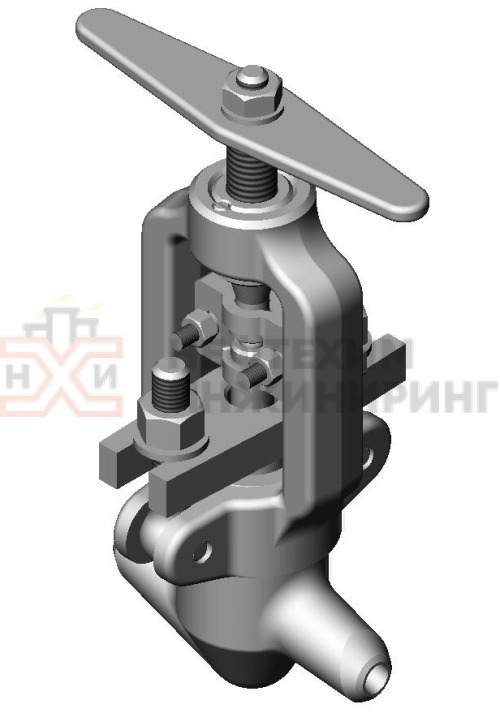 Клапан (вентиль) запорный под приварку ручной 1с-13-1 DN 10 PN 16,5 МПа Т560 °С, корпус ст. 12Х1МФ
