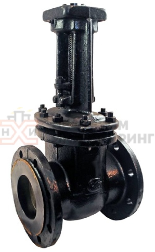Задвижка параллельная литая с выдвижным шпинделем фланцевая под электропривод 30ч906бр DN 100 PN 1,6 МПа У3, корпус чугун, класс герметичности «D» по ГОСТ 9544-2015